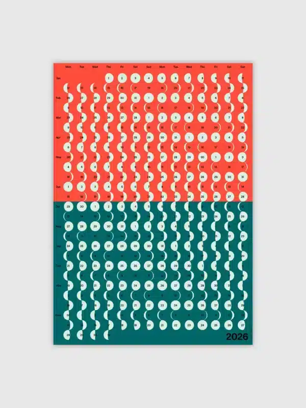 SUPERMOON 2026 — Orange + Teal Green